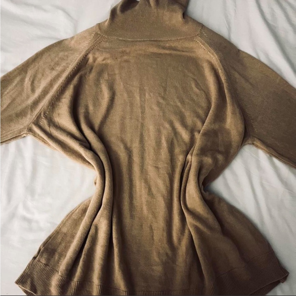 Karen Scott Women's Tan Turtleneck Sweater